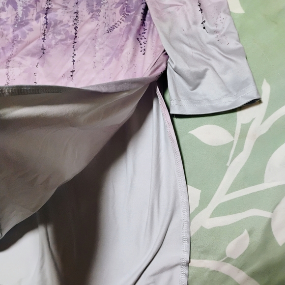 Purple Floral Long Sleeve Women's Top - Picture 3 of 10